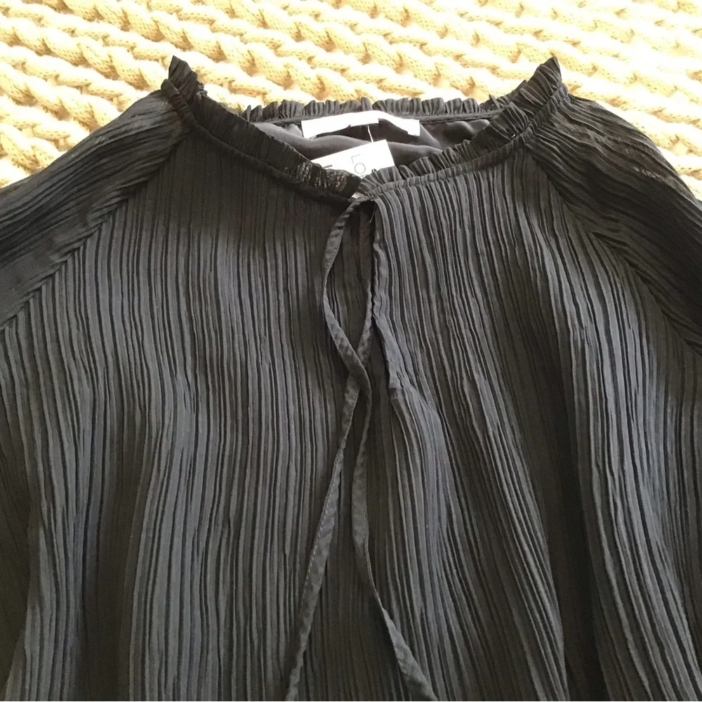 NWT LOFT Black dress spring summer lightweight size medium - Picture 3 of 7